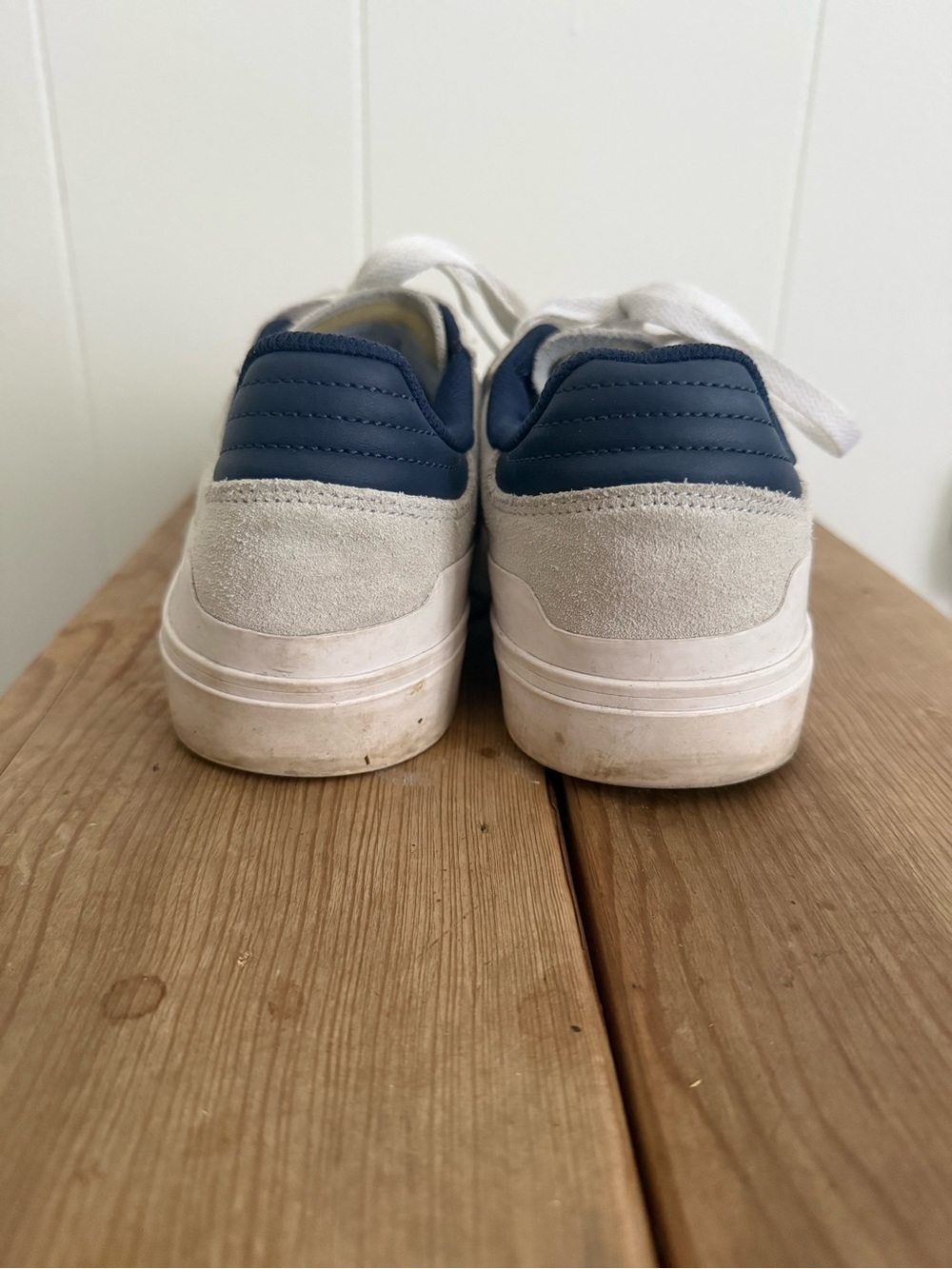 Adidas Busenitz Men’s White and Navy Court-Style Sneakers - Picture 4 of 7